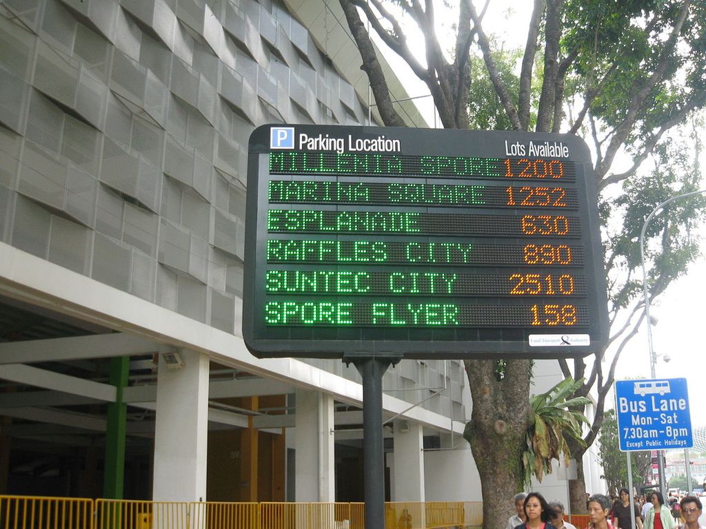 Singapore parking sign