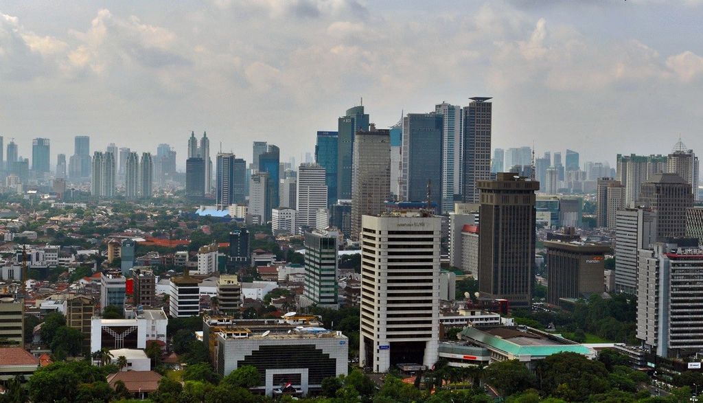 Jakarta city centre from Monas