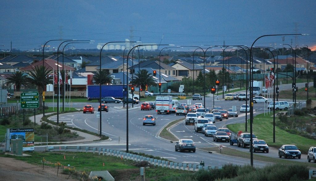 Traffic in Adelaide suburbs