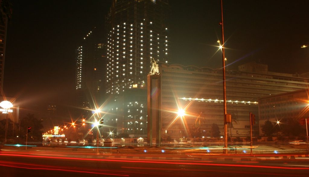 Jakarta street lights