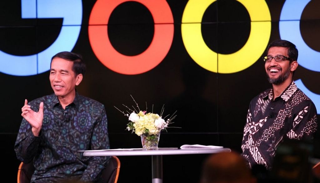 Jokowi with Sundar Pichai