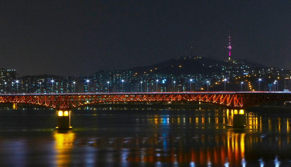 Seongsu Bridge and N Seoul Tower