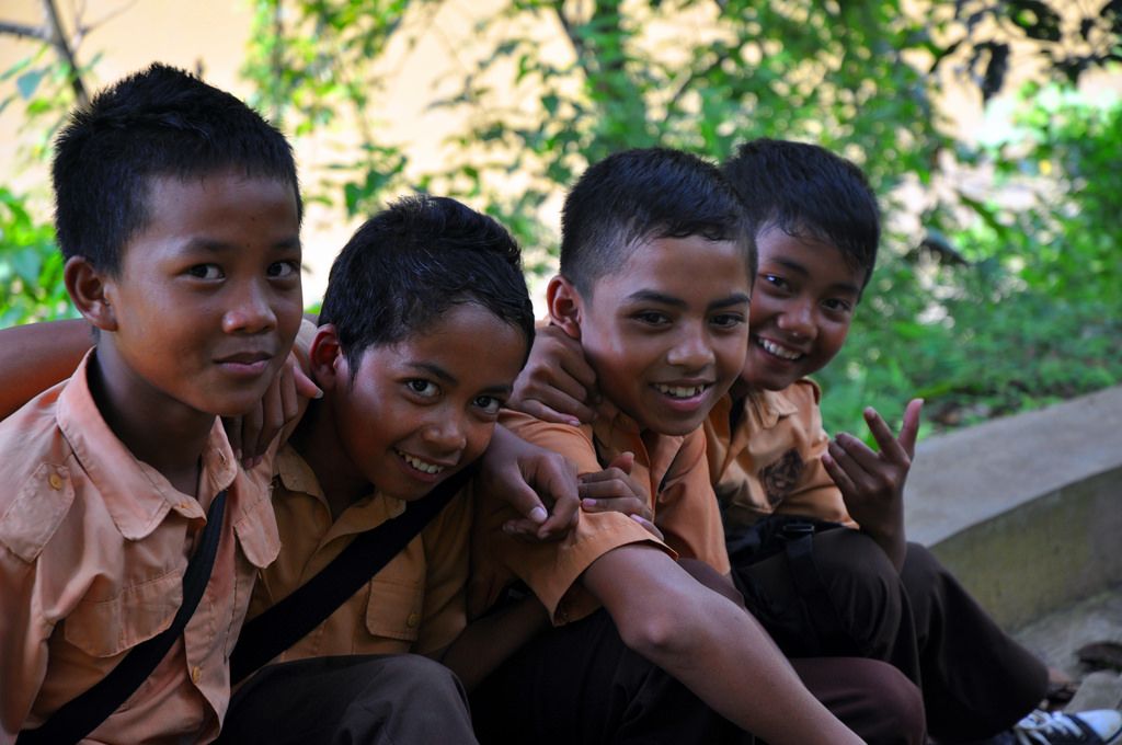 School boys in Indonesia