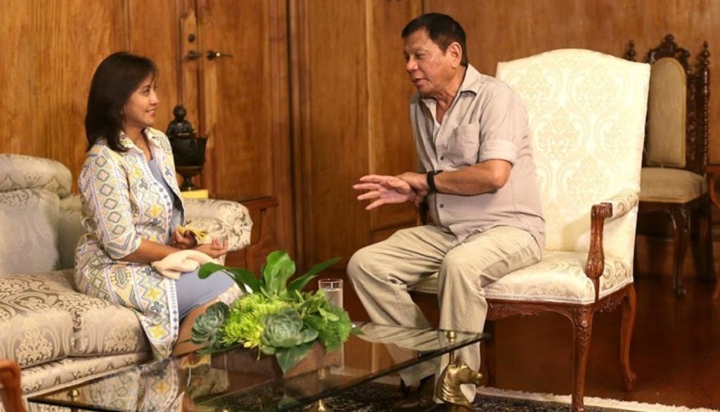 Vice President Leni Robredo with President Rodrigo Duterte