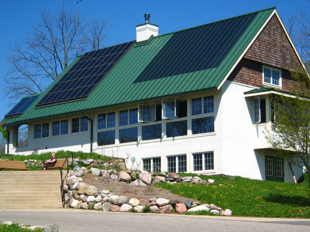 Solar panels on house