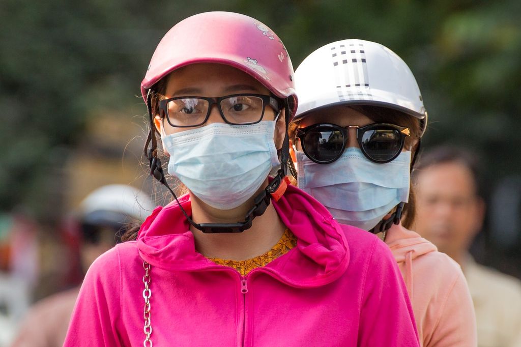 people in masks