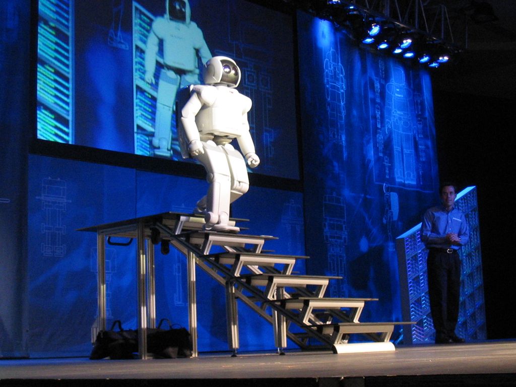 robot walking on stairs