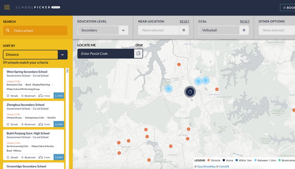 School picker map