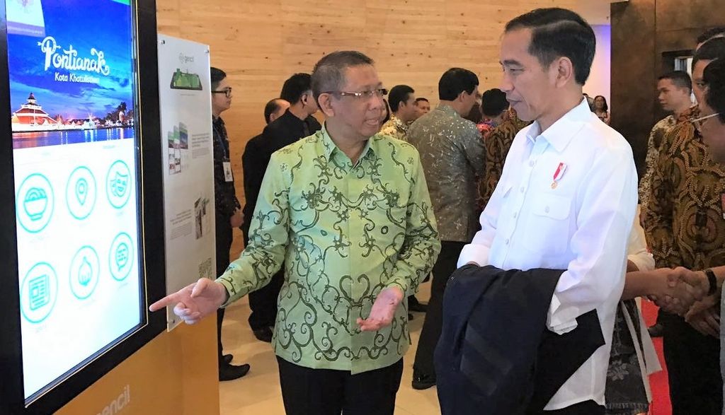 Mayor Sutarmidji with President Joko Widodo