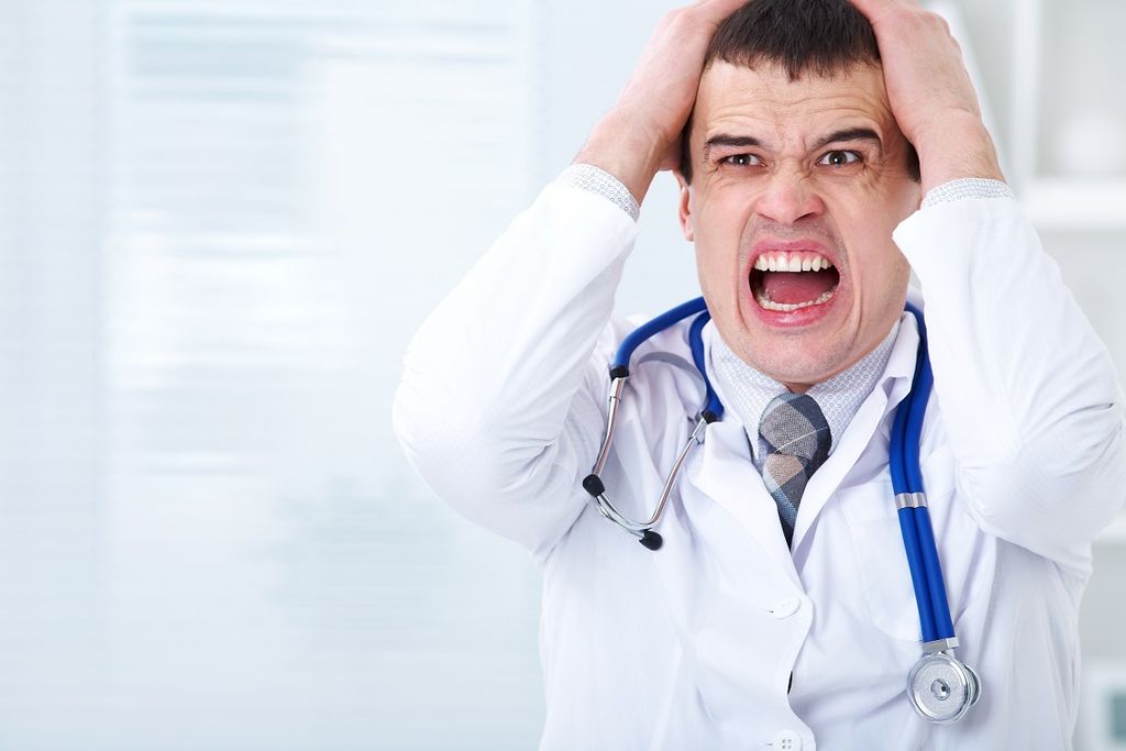 stressed doctor